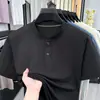 Camisa Polo de Manga Corta de Verano para Hombre, Nuevo Estilo Chino Cuello Alto, Top Casual y Versátil de Media Manga, Color Sólido, Transpirable, Camiseta de Moda para Hombre