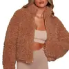 Ropa de Mujer Transfronteriza Europea y Americana Otoño e Invierno 2025 Amazon Nuevo Cárdigan Acolchado Chaqueta Corta Chaqueta de Lana de Cordero Mujer