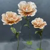 Nuevas Flores de Papel Espuma para Bodas, Flores Grandes de Arte en Papel Rojo para Decoración Exterior de Bodas y Escaparates