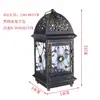 Estilo Europeu Ferro Forjado Vidro Pastoral Retro Vento Lâmpada Suporte de Vela Ornamento Nórdico Romântico Casa Suporte de Vela Lanterna Decorativa