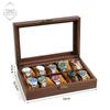 Caja de Almacenamiento de Relojes de Cuero con Grano de Madera Vintage de Venta Caliente Transfronteriza, Caja de Colección Doméstica a Prueba de Polvo para Relojes, Caja para Pulseras