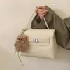 Bolso Clásico Kelly de Moda y Versátil, Estilo Nuevo con Patrón de Lichi, Bolso Cruzado de Gran Capacidad para Mujer, Adecuado para el Trabajo, Bolso de Hombro, Bolso de Mano