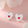 Hermosos pendientes Nuevos 2023 pendientes de lujo ligero para mujer pendientes de diseño nicho corazón de melocotón