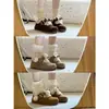 Primeiro encontro com Jiti Tiramisu~ Botas de neve quentes engrossadas para estudantes para mulheres inverno aumento interno de altura sapatos Birkenstock sapatos de algodão peludos