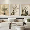 Pintura de Lienzo de Tres Piezas para Sala de Estar y Dormitorio, Lienzo al Óleo de Alta Definición, Pintura Decorativa Estilo Chino, Arte de Pared, Hecho a Medida para Clientes