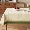 Toalha de Mesa Estilo Francês com Toque Sofisticado, Pele de Cordeiro Sintética, Lavável, à Prova de Óleo, Impermeável, Retangular, Luxo Leve, Jogo Americano de Mesa de Centro de Alta Qualidade