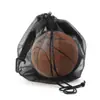 Bolsa de almacenamiento de baloncesto más vendida, malla transpirable y resistente al desgaste, diseño portátil con cierre de cordón, bolsa de malla de almacenamiento universal para pelotas deportivas