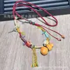 Nuevo Collar de Calabaza Moda Femenina Versátil Diseño de Nicho Tejido a Mano Estilo Étnico Cadena para Suéter