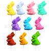 Nueva rama de conejo de Pascua transfronteriza con espuma flocada de color, rama de flores, estación de Pascua, decoración de conejo enchufable