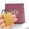Collar con Amuleto de Patrón de Nube para Hombres y Mujeres, Colgante Rectangular de Aleación de Zinc, Colgante de Amuleto de Oro Arena Vietnamita al por Mayor
