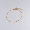 Pulsera de cuentas finas de 2 mm accesorios de joyería de acero inoxidable cadena de pulsera DIY hecha a mano 21.5 cm/18.5 cm cadena