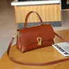 Bolso de Hombro Retro de Cuero Genuino de Nuevo Estilo Transfronterizo, Bolso de Mano de Moda y Versátil para el Día a Día, Bolso Cruzado de Piel de Vaca de Primera Capa para Mujer