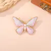 Base de Joyería de Brocado de Canción al por Mayor Broche de Mariposa de Perla Accesorios Decorativos para Embalaje de Sombreros y Bolsos Accesorios Terminados Hechos a Mano DIY