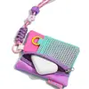 Nuevo Bolso para Monedas con Tarjetero y Estuche para Auriculares Unisex Asequible para Exteriores con Bloques de Color Resistente al Desgaste Resistente al Agua Accesorio de Moda