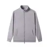 Chaqueta Cárdigan de Peso Pesado 420g Grande de Rizo Color Puro Cuello Alto Cremallera para Hombres y Mujeres Parejas Marca de Moda Sencilla Versátil Sudadera Otoño