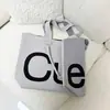 Cross2026 Nueva Moda Elegante Gran Capacidad Casual Diaria Simple Estilo Coreano Bolso de Mano Tote de un Solo Hombro Letra