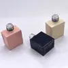 9-12ml Esmalte Quadrado Colorido Brilhante Frasco de Vidro para Esmalte Cola para Esmalte Frasco de Vidro Vazio Sem Tampa Pincel