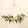 Guirlanda de Flores Artificiais Primavera e Verão Transfronteiriça, Lírio e Camélia Simulados, Decoração de Porta de Casa, Arranjo de Casamento, Pendente de Parede, Decoração de Árvore de Cabeça para Baixo