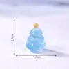 Árbol de Navidad en miniatura con luces brillantes para un micropaísaje creativo, decoraciones DIY temáticas de nieve, accesorios de bolsa sorpresa y figuritas en miniatura