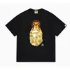24 Tendencia Caliente de Verano en Línea: Camiseta bAPe Cabeza de Mono, Diseño Camuflaje, Camiseta Unisex de Manga Corta con Cuello Redondo