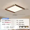 Nova Luminária de Teto para Quarto Estilo Chinês Wabi-sabi Retro Madeira de Nogueira com Veios Redonda para Sala de Estudo Quarto Principal