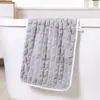 AWIN Novo Toalha de Banho Espessa de Lã Slub Macia de Coral para Adultos Doméstico Absorvente de Água Secagem Rápida Touca de Banho terno