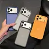 Adecuado para funda de teléfono con tacto de piel mate para iPhone 17 Pro Max, funda protectora simple anticaídas de cobertura total Apple 16 13
