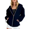 Sudaderas con Cremallera Transfronterizas para Adolescentes, Chaquetas de Otoño e Invierno, Sudaderas, Sudaderas Casuales con Cordón, Cárdigans