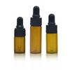 Frascos Conta-Gotas Marrons em Estoque 1-5ml Frascos de Amostra Tamanho Teste Frascos de Essência com Conta-Gotas de Vidro Pequena Capacidade