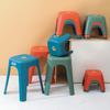 Inicio Taburete cuadrado pequeño Sala de estar Baño Banco pequeño grueso Cambiador de zapatos Taburete bajo Apilable Jardín de infantes Taburete pequeño de plástico