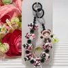 Serie de Regalo de Navidad Pop Mart Original Genuino Cuentas Pintadas a Mano DIY Cadena para Teléfono Cadena para Bolso Linda