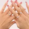 Anillo de alta joyería para mujer con zircón ovalado, estilo INS, europeo y americano, transfronterizo, boda, moda, diseño versátil, joyería