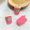 Japonés Retro Emulación Botella de Bebida de Yogur Aretes de Resina Aretes DIY Material Hecho a Mano Colgantes Accesorios Carcasa para Teléfono Móvil