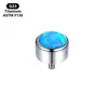 Arete de Aleación de Titanio F136 con Rosca Interna Zirconia 5A Paquete de Clavo para Nariz Aobao con Varilla de Fondo Plano Cabezal de Repuesto para Clavo de Labio con Rosca Interna