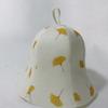 Suministro de Gorro de Ducha de Fieltro para Sauna: Gorro de Ducha de Fieltro con Patrón de Hojas Sencillo con Posibilidad de Impresión de Logo, Gorro de Ducha de Fieltro Antiescaldado para Uso en el Baño