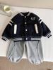 Nausicaä del Valle del Viento 2025 Invierno Nueva Ropa Infantil Estilo Coreano Viento de Academia Chaqueta Gruesa Chaqueta de Béisbol Acolchada para Niños