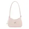 Bolso de Hombro Texturizado de Color Sólido de Moda para Mujer 2026 Nuevo Estilo Casual de Media Luna con Lazo Bolso Versátil