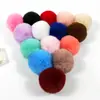 Bolas de Pelo de Conejo Imitación al por Mayor, Bolas Pequeñas de Felpa de Colores, Accesorios de Bolas de Pelo de 8 cm, Bolas de Pelo de Imitación de Conejo Rex, Colgantes Hechos a Mano