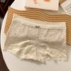 Estilo Pastoral Floral Renda Algodão Puro Tipo A Algodão para Bebês Boxer Briefs para Meninas Cintura Média Algodão 10A Antibacteriano Gancho Estendido