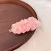 Presilha de Cabelo de Renda Plissada da Moda para Mulheres, Versátil para Passeios de Verão, Grampo Grande com Mola para a Parte de Trás da Cabeça