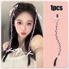 Nuevo Estilo Trenza de Cinta para el Cabello Clip para Cola de Caballo Estilo Chino Nuevo Trenza Larga de Doble Giro Cinta para Cola de Cabello Accesorio para el Cabello Atado Bajo Cheongsam