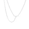 Collar de Zirconia Empalmada con Diamante Cuadrado Incrustado de Cuatro Garras Diseño de Nicho Sexy Dulce Fresco Diamante Brillante Cadena Asimétrica Cadena para la Clavícula