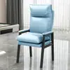 Banqueta Especial de Couro com Encosto para Gatos para Uso Doméstico, Cadeira para Salas de Jogos, Cadeira de Mahjong, Cadeira de Escritório, Confortável para Sentar por Longos Períodos, Adequada para Salões de Mahjong e Casas de Chá