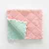 Paño de cocina highly absorbente con estampado a doble cara, sin pelusa, no grasoso, de vellón de coral, doble uso, paño de limpieza húmedo y seco