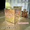 Kit de Artesanato DIY Cubo Mágico Tulipa Luminária de Noite Mar de Flores Rosa - Um presente atencioso para sua namorada ou melhor amiga, fornecido pela fábrica