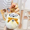 Pingente de Chave Criativo de Desenho Animado Fofo e Peludo, Chaveiro de Boneca Cachorrinho Canele, Pingente de Bolsa para Casal