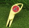 Nuevos suministros de golf, horquilla Guoling, herramienta para divot de golf, horquilla de bola de metal multifuncional/marcador de bola/marcador