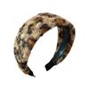 Outono e Inverno Lã de Cordeiro Pelúcia Leopardo Aro de Cabelo Feminino Aba Larga Pressão Superior Craniana Aro de Cabelo Elegante Sentido de Alta Qualidade Cartão de Cabelo Acessório de Cabeça