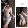 Shuoyao Lingerie Sexy Tentação Sexy Tamanho Grande Roupa de Seda Corte Europeu e Americano Listrado Cobre o Quadril Malha Uniforme Tentação 8248