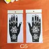 India Nepal Tatuaje de Henna Plantilla para Palma Pintado con Tinta Inyectada Plantilla Grande Hueca Diseño de Plantilla para Mano